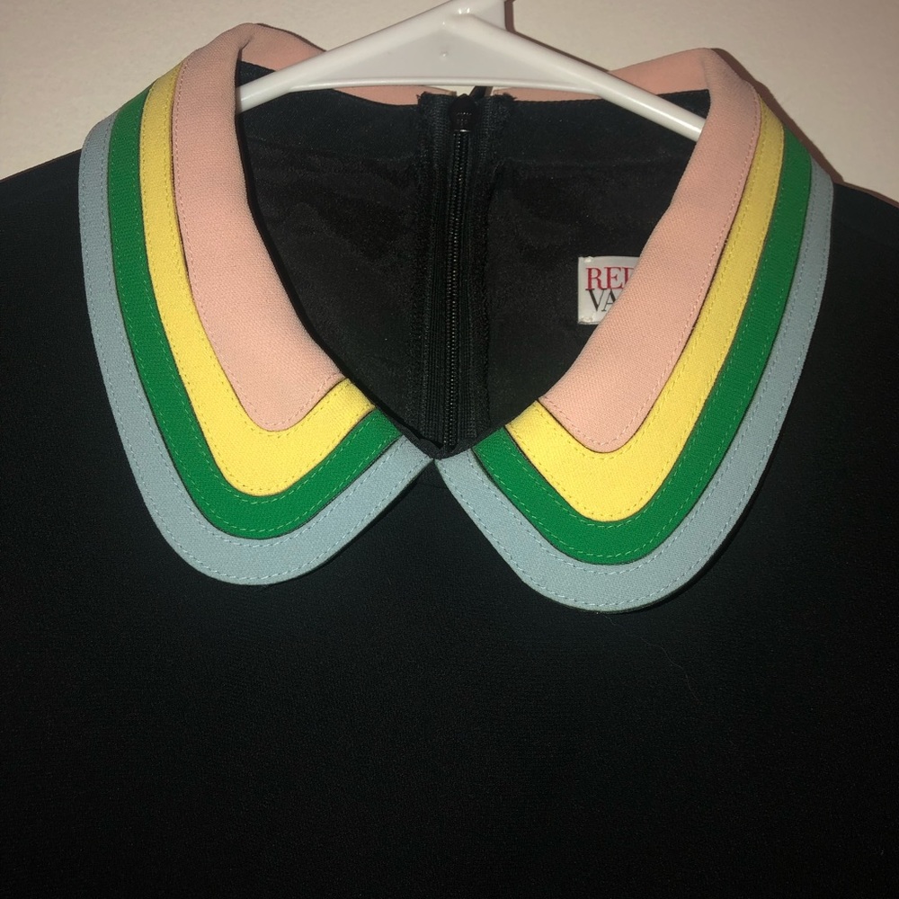 Red valentino rainbow dress
